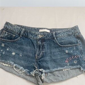 Zara Trafaluc Denim Cutoffs Shorts Sz 10 #L505